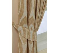 Homescapes Ikat Jacquard Curtain Tie Back Pair In Cream Cream