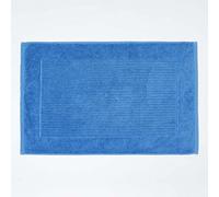 Imperial Plain Cotton Bath Mat Homescapes Blue One Size