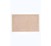 Homescapes Imperial Plain Cotton Bath Mat In Beige Beige One Size