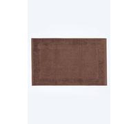 HOMESCAPES Imperial Plain Chocolate Bath Mat 50 x 80 cm - Super Soft Bathroom Mat - 100% Turkish Cotton Shower Mat