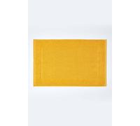 Homescapes Imperial Plain Cotton Ochre Yellow Bath Mat