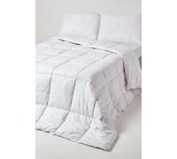 HOMESCAPES 100% Pure Mulberry Silk Blend Duvet 4.5 Tog 100% Cotton Casing Anti Dust Mite & Anti Allergenic Lightweight Spring Summer Duvet Washable at Home, Single