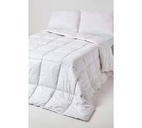 HOMESCAPES 100% Pure Mulberry Silk Blend Duvet 4.5 Tog 100% Cotton Casing Anti Dust Mite & Anti Allergenic Lightweight Spring Summer Duvet Washable at Home, Single