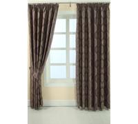 Homescapes Jacquard Curtain Modern Curve Design Fully Lined In Purple Purple