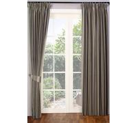 Homescapes Jacquard Curtain Modern Striped Design Fully Lined In Grey Grey 167cm width x 137cm drop