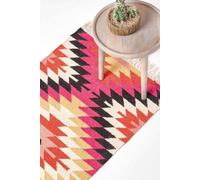 Homescapes Jakarta Handwoven Pattern Kilim Wool Hall Runner, 66 X 200 Cm Multi 66cm x 200cm