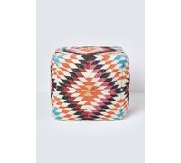 Homescapes Kilim Footstool Handwoven Beanbag Pouffe Multi One Size
