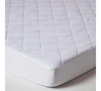 HOMESCAPES King Size Certified Anti-Allergy Mattress Protector Hypoallergenic Oeko-Tex Anti-Bacterial Fibres and Fully Elasticated 30 cm Deep Stretch Fit Fabric Skirt
