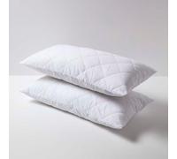 Homescapes King Size Quilted Pillow Protector, Pack Of 2