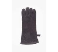 Large Black Leather BBQ Glove Homescapes Black One Size