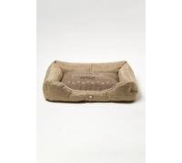 HOMESCAPES Large Pet Bed - Biscuit Beige Cushioned Dog Sofa
