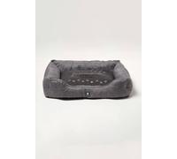 Homescapes Large Dog Bed Woven Favourite Pet Bed In Grey Grey