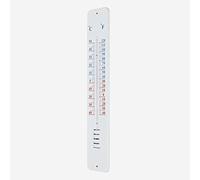 HOMESCAPES Large Metal Garden Thermometer Wall Mounted Outdoor Temperature Gauge with Celsius and Fahrenheit Measurement 45 cm Tall for Green House Patio and Decking
