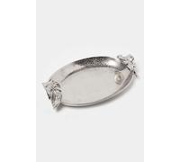 Large Silver Floral Decorative Tray, 40 x 26.5cm