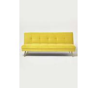 Homescapes Laurie Velvet Click Clack Sofa Bed In Yellow Yellow