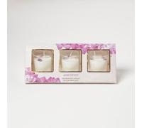 Homescapes Lavender Crystal Scented Candle Set Pack Of 3