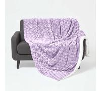 Homescapes Lavender Purple Geometric Triangle Velvet Throw 160 X 200 Cm