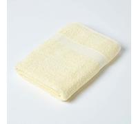 HOMESCAPES Lemon Yellow Turkish Cotton Bath Towel Super Soft Thick & Absorbent 500 GSM Towel Heavy Weight for everyday Luxury