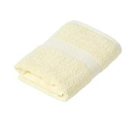 HOMESCAPES Lemon Yellow Turkish Cotton Guest Towel Super Soft Thick & Absorbent 500 GSM Towel Heavy Weight for everyday Luxury