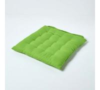 Solid Cotton Seat Pad with Button Straps - Lime / 5cm