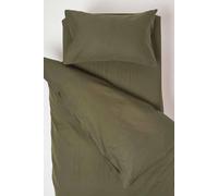Linen Cot Bed Duvet Cover Set 120 x 150 cm Homescapes Green Cot Bed