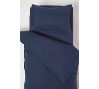 Homescapes Linen Cot Bed Duvet Cover Set 120 X 150 Cm In Navy Navy