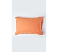 Homescapes Linen Housewife Pillowcase, King in Burnt Orange Homescapes Burnt Orange