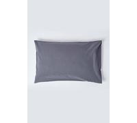 Homescapes Dark Grey Linen Housewife Pillowcase, King