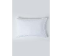 Homescapes Linen Housewife Pillowcase, Standard in White Homescapes White
