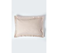 Homescapes Linen Oxford Pillowcase, King in Natural Homescapes Natural