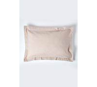 Homescapes Linen Oxford Pillowcase, King in Natural Homescapes Natural