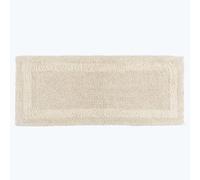 HOMESCAPES Long Bath Mat, Runner, Luxury 1600gsm Extra Soft 100% Cotton, Reversible Bathroom Mats Non-Slip, Washable, Super Absorbent, Quick-Dry, Natural Cream Large Bathroom Rug, 40 x 100 cm