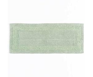 HOMESCAPES Long Bath Mat, Runner, Luxury 1600gsm Extra Soft 100% Cotton, Reversible Bathroom Mats Non-Slip, Washable, Super Absorbent, Quick-Dry, Sage Green Large Bathroom Rug, 40 x 100 cm