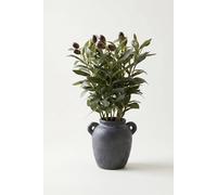 Homescapes Luxury Artificial Olive Tree In Pot, 38Cm In Green Green