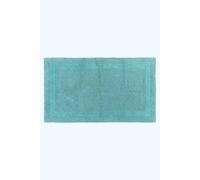 Homescapes Luxury Bath Mat Reversible 100% Cotton 1600Gsm, 50 X 80Cm, Extra Soft In Aqua Aqua One Size