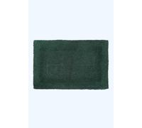 HOMESCAPES Bath Mat, Luxury 1600gsm Extra Soft 100% Cotton, Reversible Bathroom Mats Non-Slip, Washable, Super Absorbent, Quick-Dry, Forest Green Bathroom Rug, 50 x 80 cm
