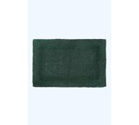 HOMESCAPES Bath Mat, Luxury 1600gsm Extra Soft 100% Cotton, Reversible Bathroom Mats Non-Slip, Washable, Super Absorbent, Quick-Dry, Forest Green Bathroom Rug, 50 x 80 cm