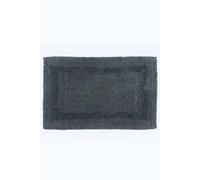Homescapes Luxury Bath Mat Reversible 100% Cotton 1600Gsm, 50 X 80Cm, Extra Soft In Grey Grey