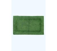 HOMESCAPES Bath Mat, Luxury 1600gsm Extra Soft 100% Cotton, Reversible Bathroom Mats Non-Slip, Washable, Super Absorbent, Quick-Dry, Fern Green Bathroom Rug, 50 x 80 cm