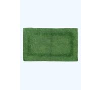 HOMESCAPES Bath Mat, Luxury 1600gsm Extra Soft 100% Cotton, Reversible Bathroom Mats Non-Slip, Washable, Super Absorbent, Quick-Dry, Fern Green Bathroom Rug, 50 x 80 cm