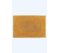 HOMESCAPES Bath Mat, Luxury 1600gsm Extra Soft 100% Cotton, Reversible Bathroom Mats Non-Slip, Washable, Super Absorbent, Quick-Dry, Mustard Bathroom Rug, 50 x 80 cm