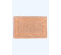 (Peach, Bath Mat) Luxury Reversible Cotton Bath Mat
