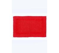 (Red, Bath Mat) Luxury Reversible Cotton Bath Mat