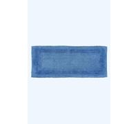 (Cobalt Blue, Bath Mat Runner) Luxury Reversible Cotton Bath Mat