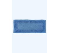 HOMESCAPES Long Bath Mat, Runner, Luxury 1600gsm Extra Soft 100% Cotton, Reversible Bathroom Mats Non-Slip, Washable, Super Absorbent, Quick-Dry, Colbat Blue Large Bathroom Rug, 40 x 100 cm