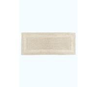 HOMESCAPES Long Bath Mat, Runner, Luxury 1600gsm Extra Soft 100% Cotton, Reversible Bathroom Mats Non-Slip, Washable, Super Absorbent, Quick-Dry, Natural Cream Large Bathroom Rug, 40 x 100 cm