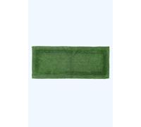 HOMESCAPES Long Bath Mat, Runner, Luxury 1600gsm Extra Soft 100% Cotton, Reversible Bathroom Mats Non-Slip, Washable, Super Absorbent, Quick-Dry, Fern Green Large Bathroom Rug, 40 x 100 cm