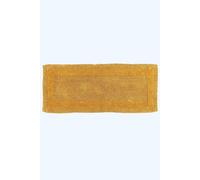 HOMESCAPES Long Bath Mat, Runner, Luxury 1600gsm Extra Soft 100% Cotton, Reversible Bathroom Mats Non-Slip, Washable, Super Absorbent, Quick-Dry, Mustard Large Bathroom Rug, 40 x 100 cm