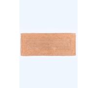 (Peach, Bath Mat Runner) Luxury Reversible Cotton Bath Mat