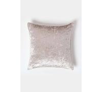 Homescapes Luxury Crushed Velvet Cushion Cover In Cream Cream 45cm x 45cm